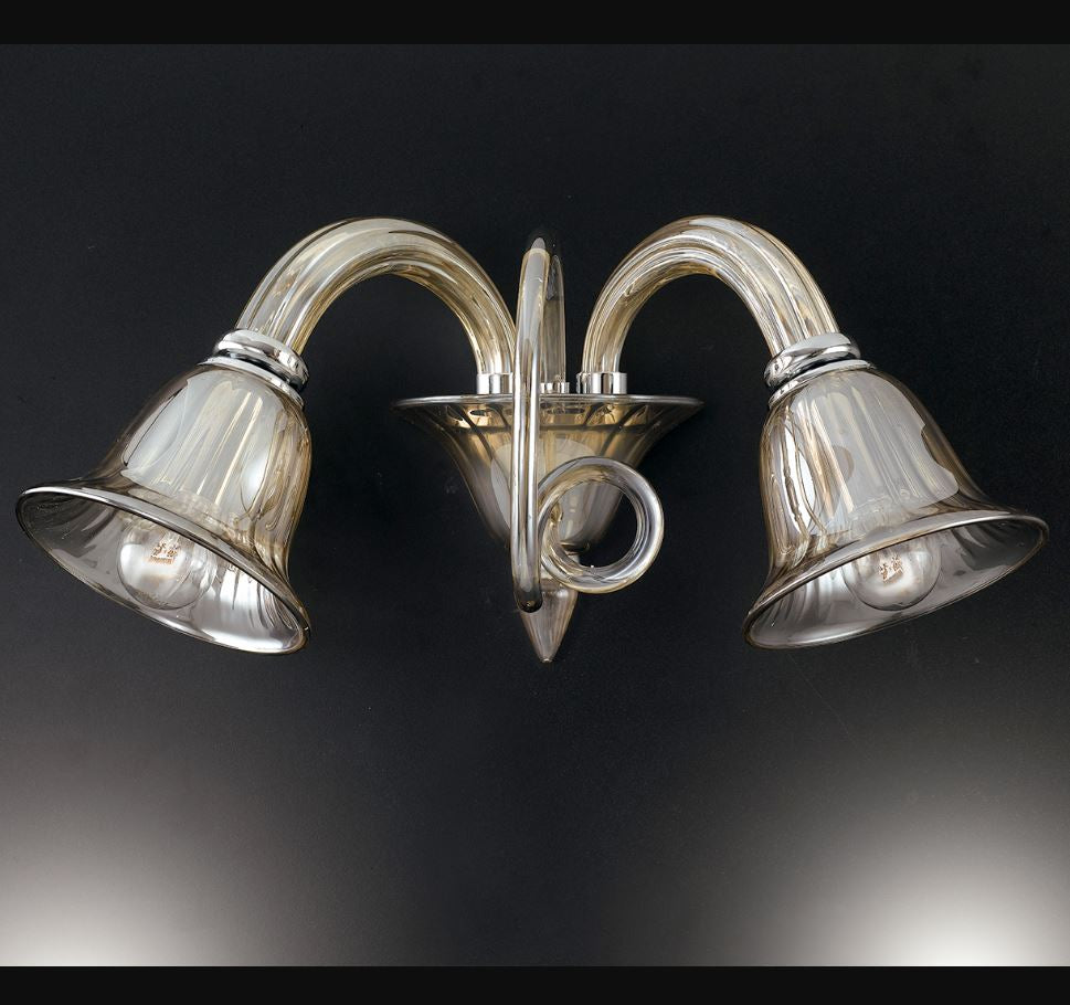 Applique 2 luci vetro soffiato champagne 2XE14 non incl. POSEIDON Applique 2 luci vetro soffiato champagne 2XE14 non incl. POSEIDON